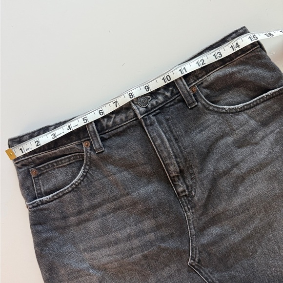 Free People Fringe Fray Western Black Mini Distressed Denim Skirt Women Size 28 - Picture 13 of 14